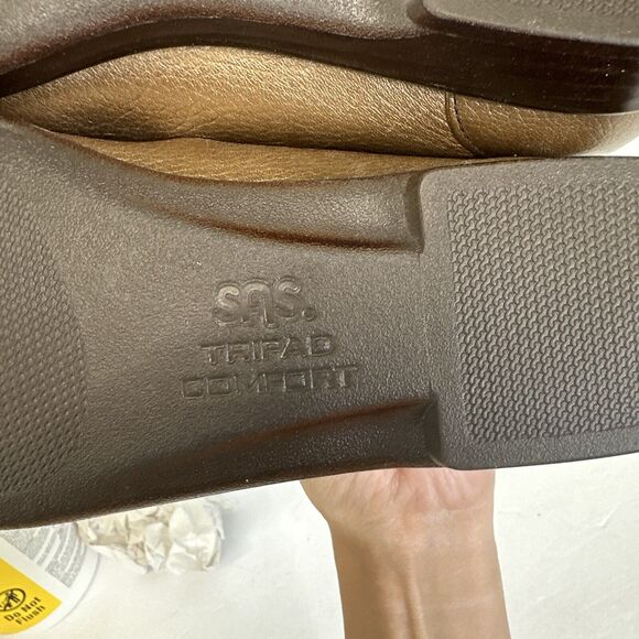 Tripad Sas Comfort Foot Bed Gold Copper Metallic Loafers 5 Womens Casual Slip-on - Picture 7 of 9